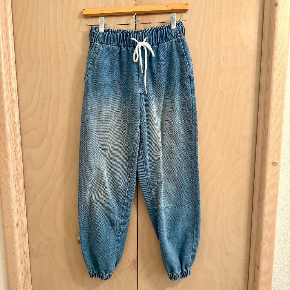Forever 21 Drawstring Elastic Waistband Denim Joggers for Women (XS)